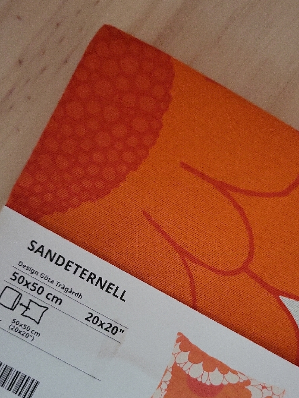 Ikea Sandeternell Orange Floral Pillow Cover - Picture 2 of 5